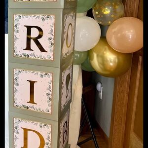 Green and Gold Baby or Bridal Shower Boxes